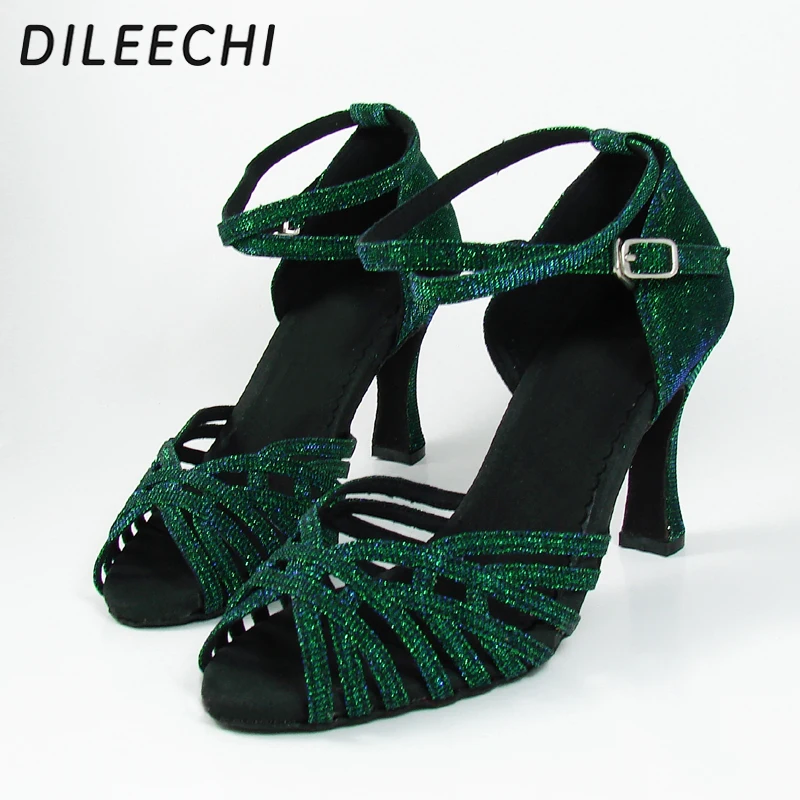 Dance Shoes Adult Women's Latin Ballroom Samba Sandals Heels 6cm 5cm