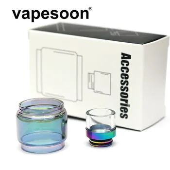 

l VapeSoon replacement Rainbow Glass Tube &810 Rainbow Drip Tip For TFV12 Prince Tank 8ML Atomizer