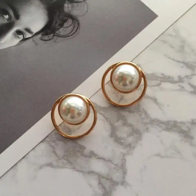

Timeless Wonder stunning faux pearl bride Stud Earrings Party Gown top Brincos runway star rare pop limited goddess elegant 3156