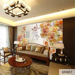 Qingchun пользовательские 3D принт Ткань и текстильные обои для стен ткань моющиеся матовый шелк для Гостиная jade цветы птица Топ