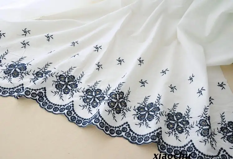 Двусторонняя симметрия вышивка кружевная ткань шифон шарфы, изготовленные вручную Свадебные украшения Шторы Diy ткань RS727