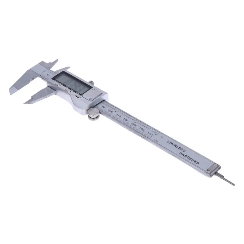 0-150mm 6 inch LCD Electronic Calipers Stainless Steel Digital Vernier Caliper Gauge Micrometer Angular Dial Tool Ruler Gauge