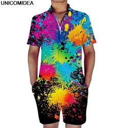 Pintura Salpicón Mamelucos Hombres Impresión 3D Mono Mono Mono Traje de Harén Masculino Verano de Una Pieza de Playa Slim Fit Conjuntos de Hombres Pintura Salpicón Mamelucos Hombres Impresión 3D Mono Mono Mono Traje de Harén Masculino Verano de Una Pieza de Playa Slim Fit Conjuntos de Hombres