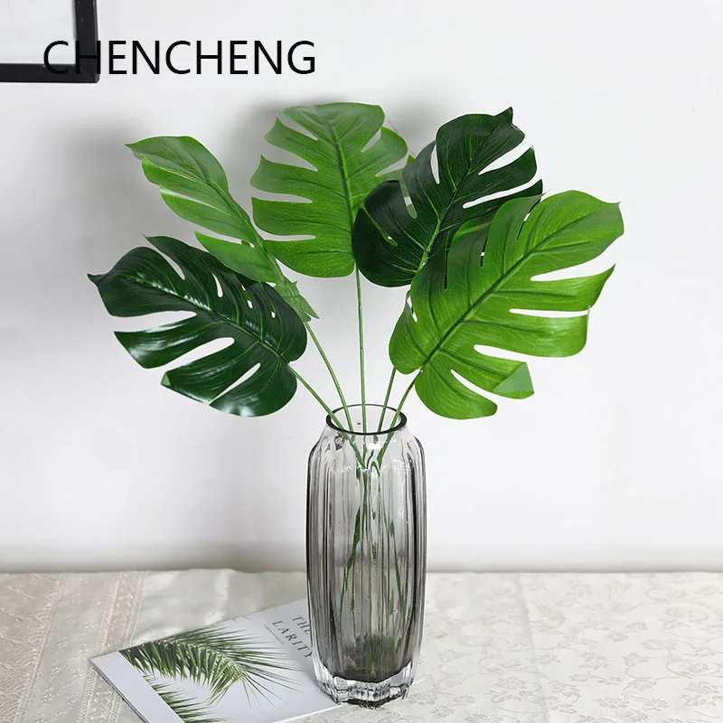 

CHENCHENG 1 Piece Simulation Artificial Plant Plastic Turtle Leaf Simulation Plant Turtle Bamboo Wall Table Home Decor
