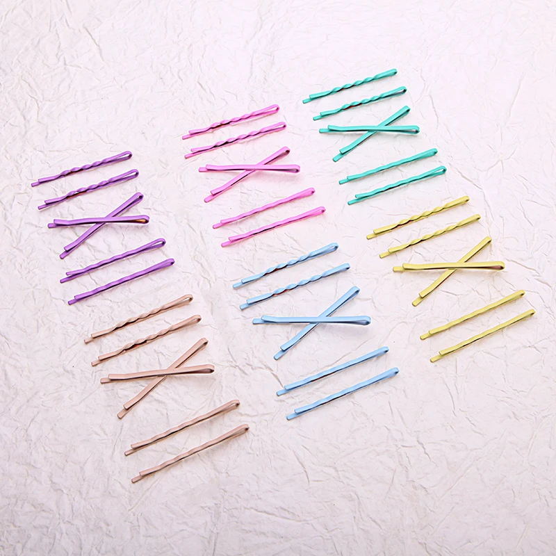 

6PCS/Set Candy Color Girls Barrette Set Women Korean Style Sweet Hair Accessories Colorful Side Clip Multicolor