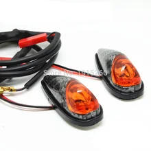 RPMMOTOR 2x 5W Universal CARBON AMBER LED font b MOTORBIKE b font MOTORCYCLE TURN SIGNAL LIGHT