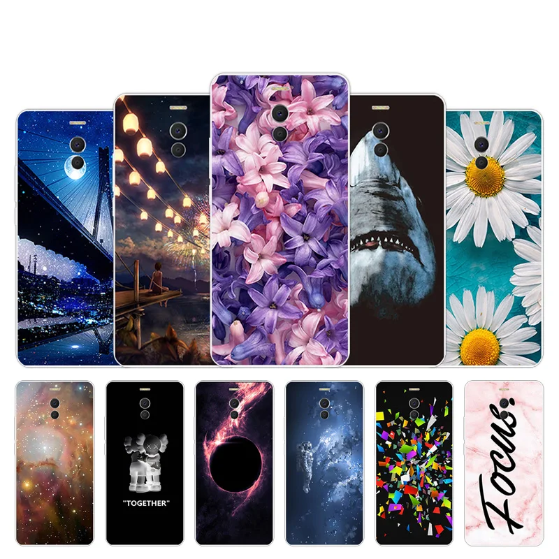 

for Meizu M6 Note/Blue Charm Note 6 Note6 Case For Meizu M6 Note 5.5 Chrysan Design Cases Soft Silicone Cover For Meizu M6Note