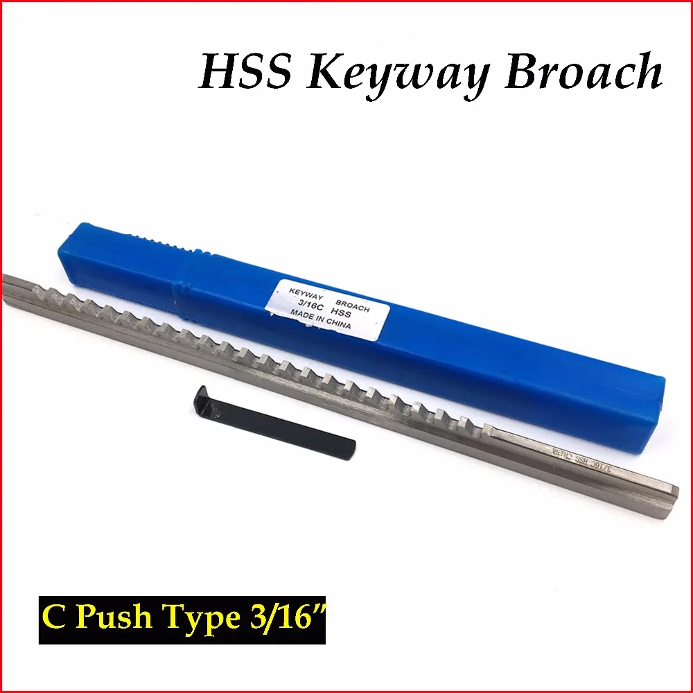 B Type 3//16/" Inch Size Keyway Cutting Broach Cutter Tool CNC Metalworking