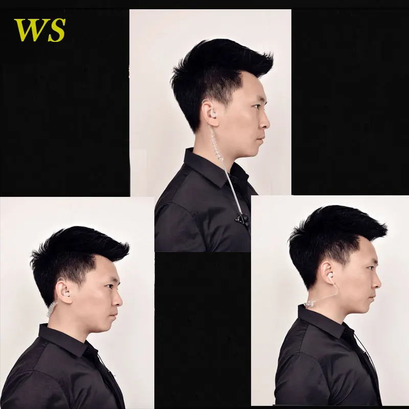 how-to-wear Universal Acoustic Air Tube Earpiece For FM Radio