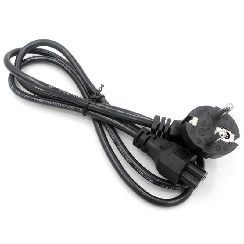 

Fusing EU plug power cord Three-core Copper Power Supply Line Greater Euro-standard Plum Tail Connection Line Laptop Charging Line Free shipping