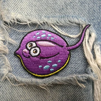 

1 PIC 5.8*3.7CM embroidered patch applique dress repair hole DIY ironing adhesive tape shoes and hats sticker