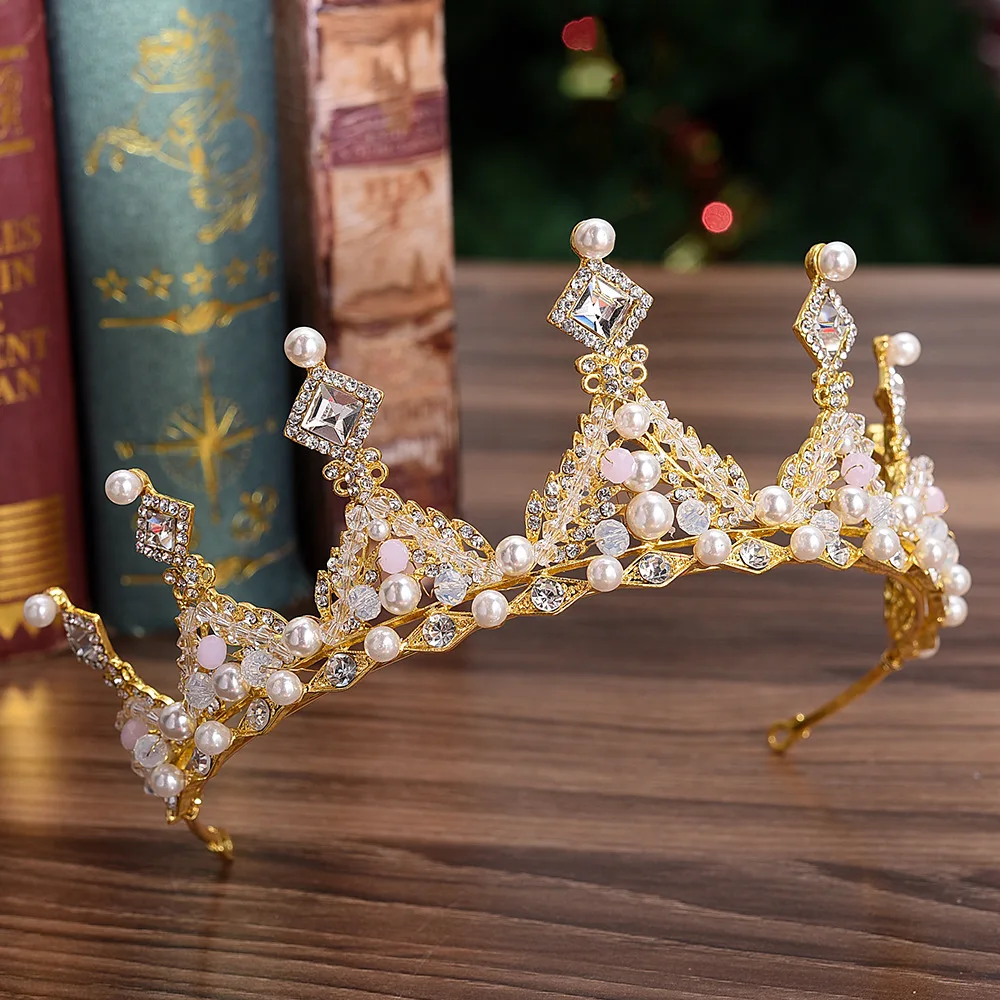 1 PC Casamento Nupcial Pageant Rei Coroa Tiara de Strass Diamante Headpiece Jóias (1)