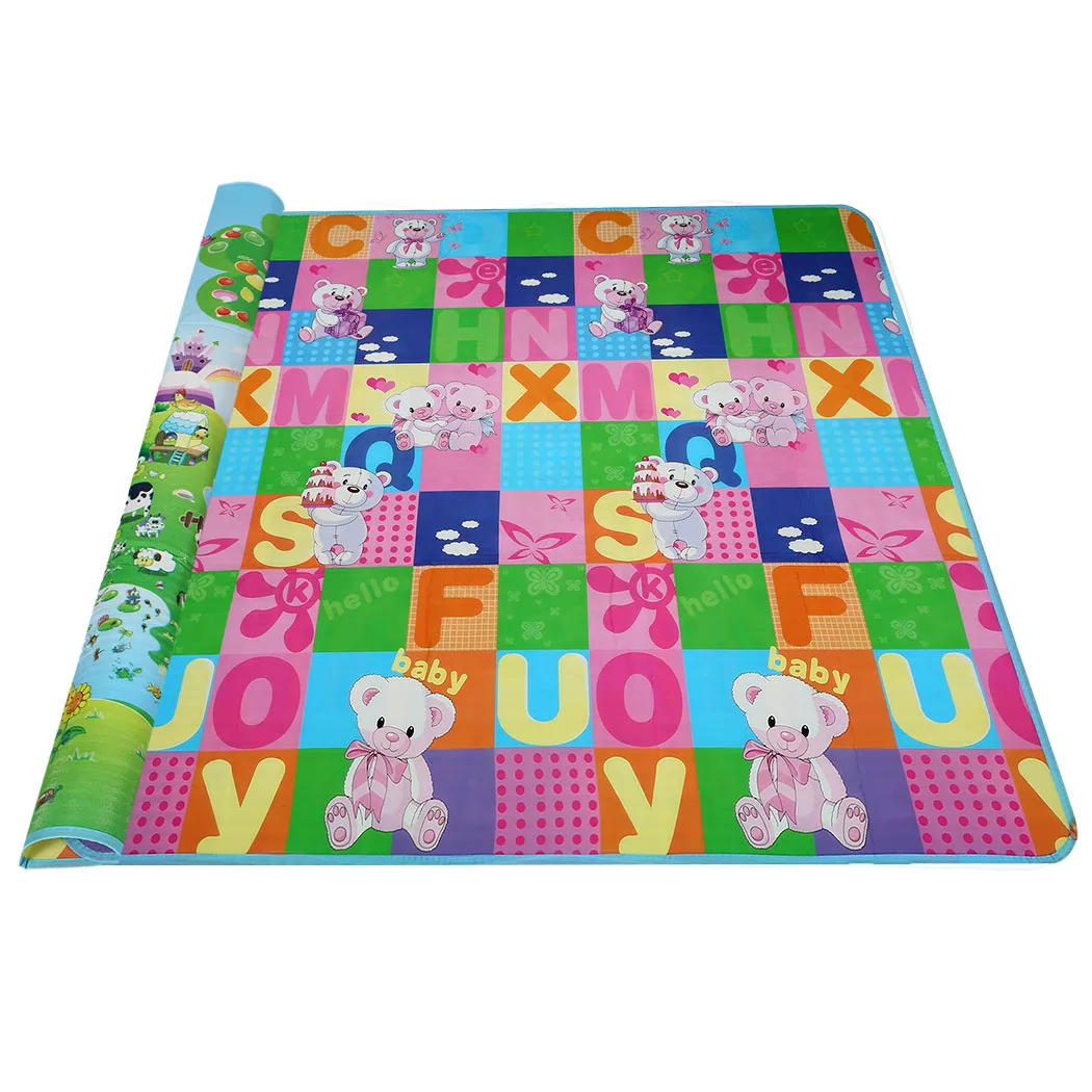 ARSHINER 2x1.8m Baby Kids Children Play Mat Picnic Cushion Crawling Mat Two Sides Playing