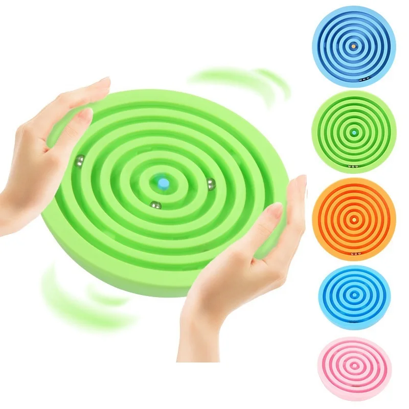 

Maze Toy Labyrinth Ball Puzzle Finger Rock Balance Game Educational Toys Brain Teaser for children I-Cla9