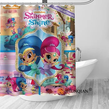 

Shimmer Shine Bath Curtain 100% polyester Fabric Shower Curtain bathroom beautiful Bath decor Print your picture