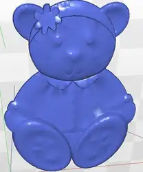 Рельеф 3D модель для ЧПУ в файл STL Bear_2