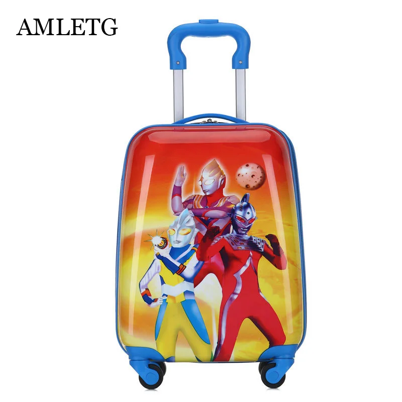 

AMLETG Brand 2019 Hot Student Trolley New Suitcase Cartoon Children Trolley Case Zipper Luggage Pull Luggage Children Suitcase