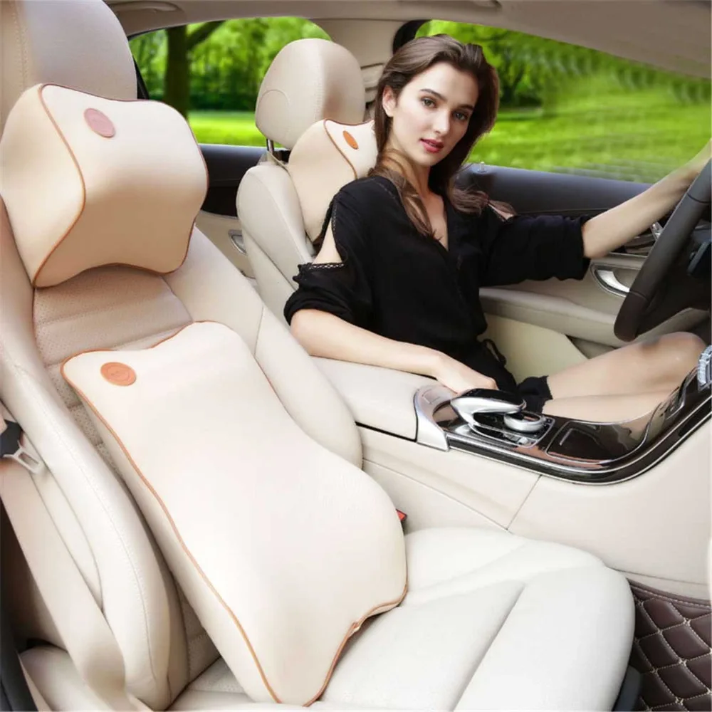 

Car Neck Pillow & Seat Support Headrest Business Style Memory Foam Cushion for Toyota Rav4 VW Ford kia Mazda And Offfice Chair