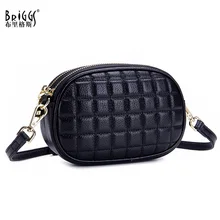 BRIGGS новая женская сумка из натуральной кожи, винтажная клетчатая сумка на плечо, сумка-мессенджер, повседневная дизайнерская маленькая сумка через плечо для дам