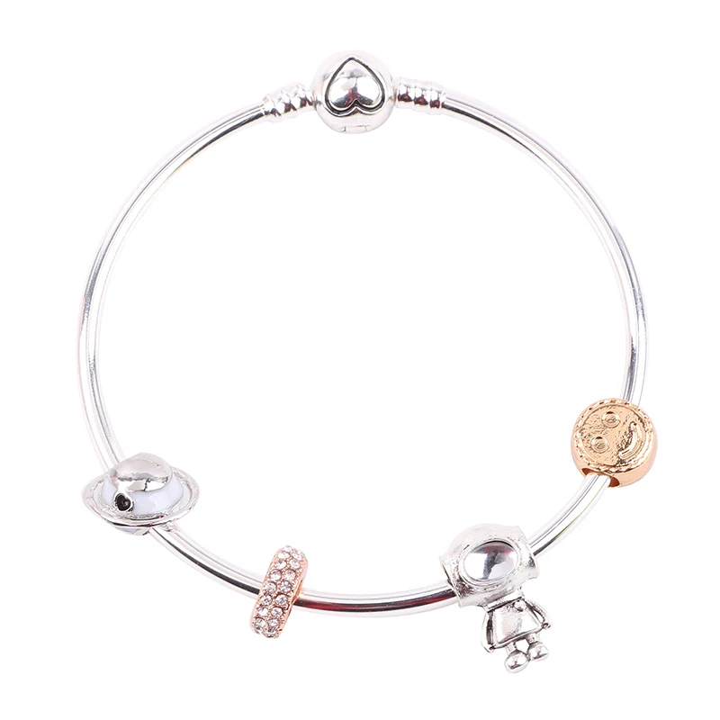 Модный персональный робот космический корабль бисер серия DIY подходит для женщин браслет ювелирные изделия Европейский высокое качество подарок Шарм