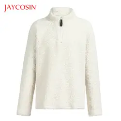 Jaycosin одежда мужская Толстовка зима осень теплая пушистая блуза с молнией длинная leeve мужская Толстовка пуловер со стоячим воротником