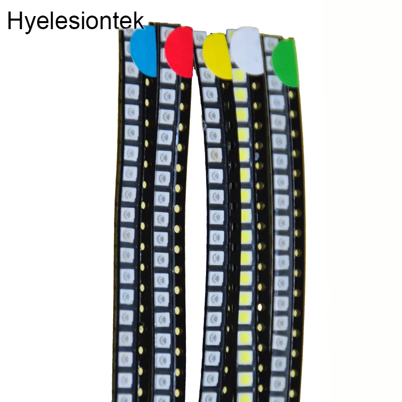 

100pcs SMD LED Diode Assorted Kit 3528 1210 RGB Yellow Red Green White Blue UV LED 3528 SMD Diode 1210 3528 SMD Purple LED Diodo