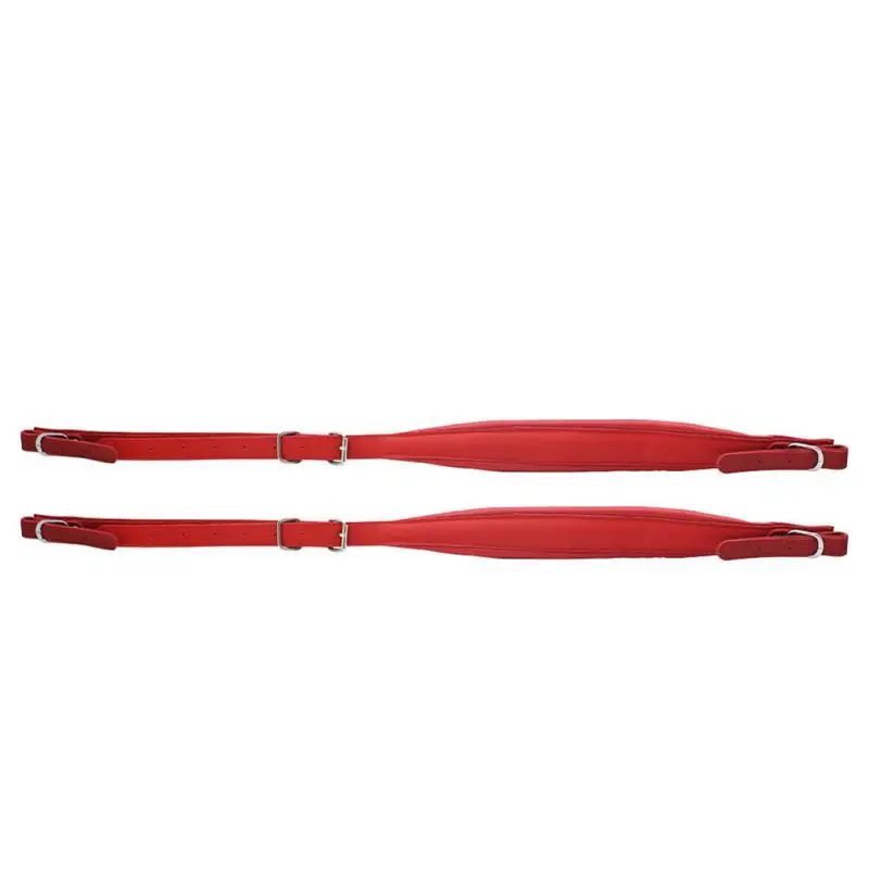1 пара Регулируемый синтетический кожаный аккордеон Наплечные ремни ремень для 16/60/96/120 бас аккордеона высокого качества ремень для аккордеона - Цвет: Красный