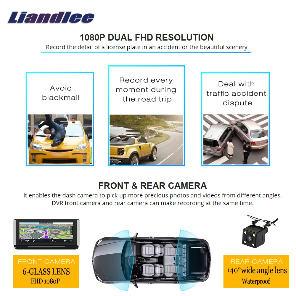 Flash Deal Liandlee For Lexus CT200 200H 2011~2017 Car Android 4G 1080P DVR Front rear Camera GPS Navi Nav Maps HD Screen Bluetooth WiFi 2