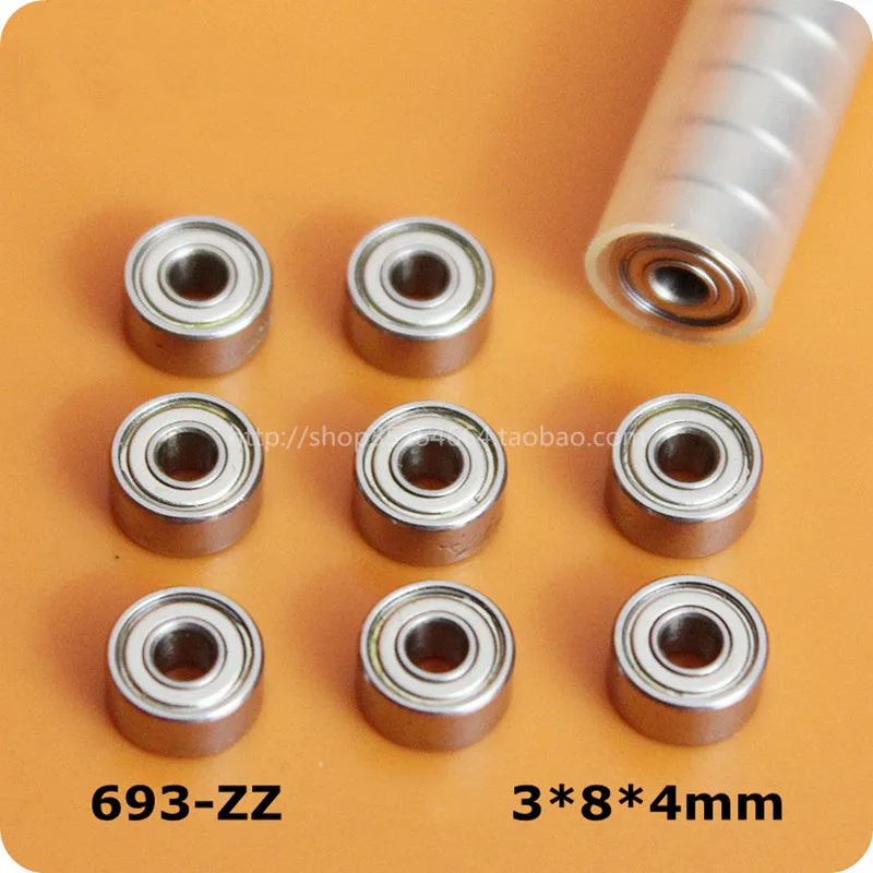 

[CM693ZZ-P6]Free Shipping 10pcs Chrome steel ABEC-7 level high speed micro ball bearing 693zz W639/3zz 3*8*4