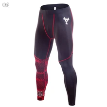 Обтягивающие колготки, быстросохнущие брюки для бодибилдинга,, мужские компрессионные штаны для бега, для тренажерного зала, лоскутные эластичные спортивные Леггинсы
