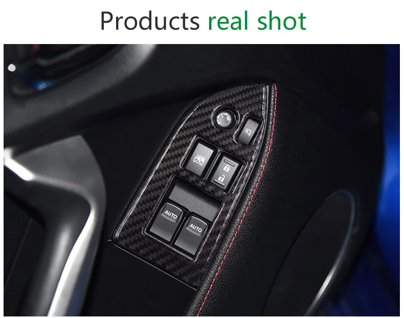 Airspeed for Subaru BRZ Accessories Subaru BRZ Stickers for Toyota 86 Carbon Fiber Interior Trim Car Window Switch Button Frame (8)