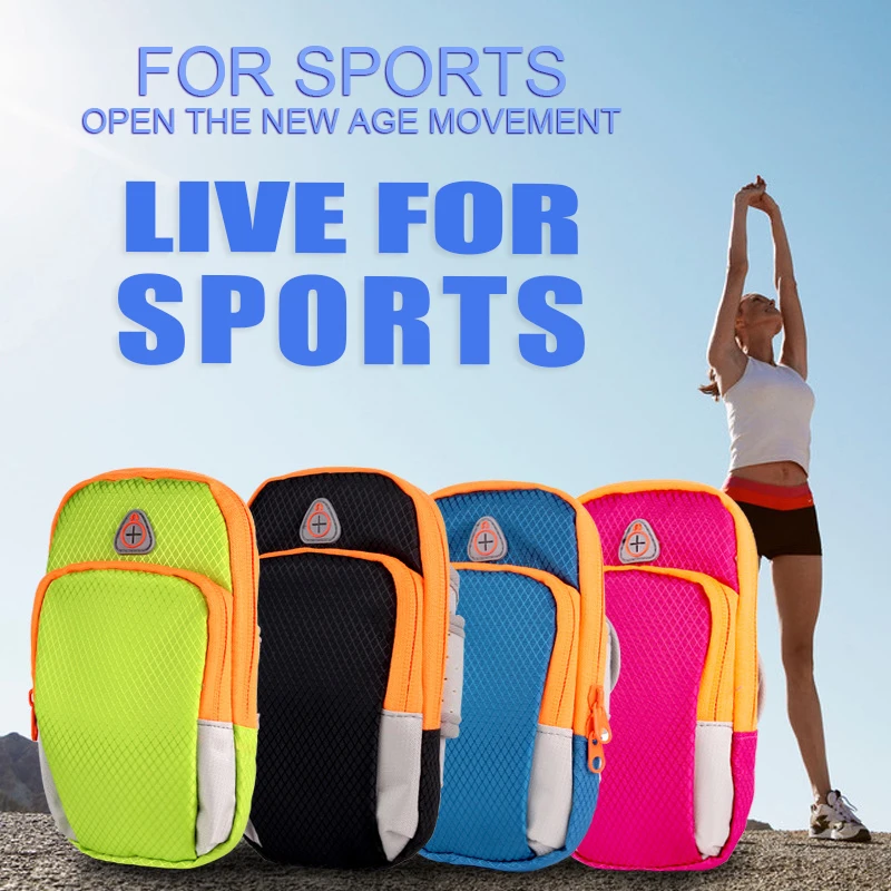 

Universal Mobile Phone Sports Case for iPhone 6 6s Plus 7 7 Plus Samsung S8 S8 Plus S7 Xiaom phone Zippered Pouch