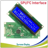 Standard SPI I2C Serial 1602 162 16*2 Character LCD Module Display LCM Screen. White Characters on Blue Background