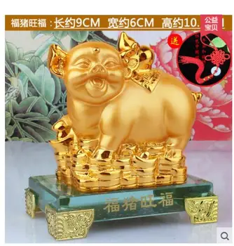 

Gold pig feng shui ornaments large home decorations Decoration opening gift pig twelfth zodiac handicrafts