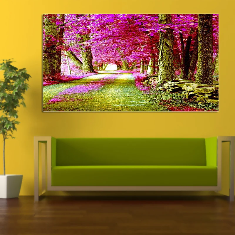 

New mosaic full diamond embroidery beads diamond cross stitch round diamond painting unfinished Home decoration Scenery