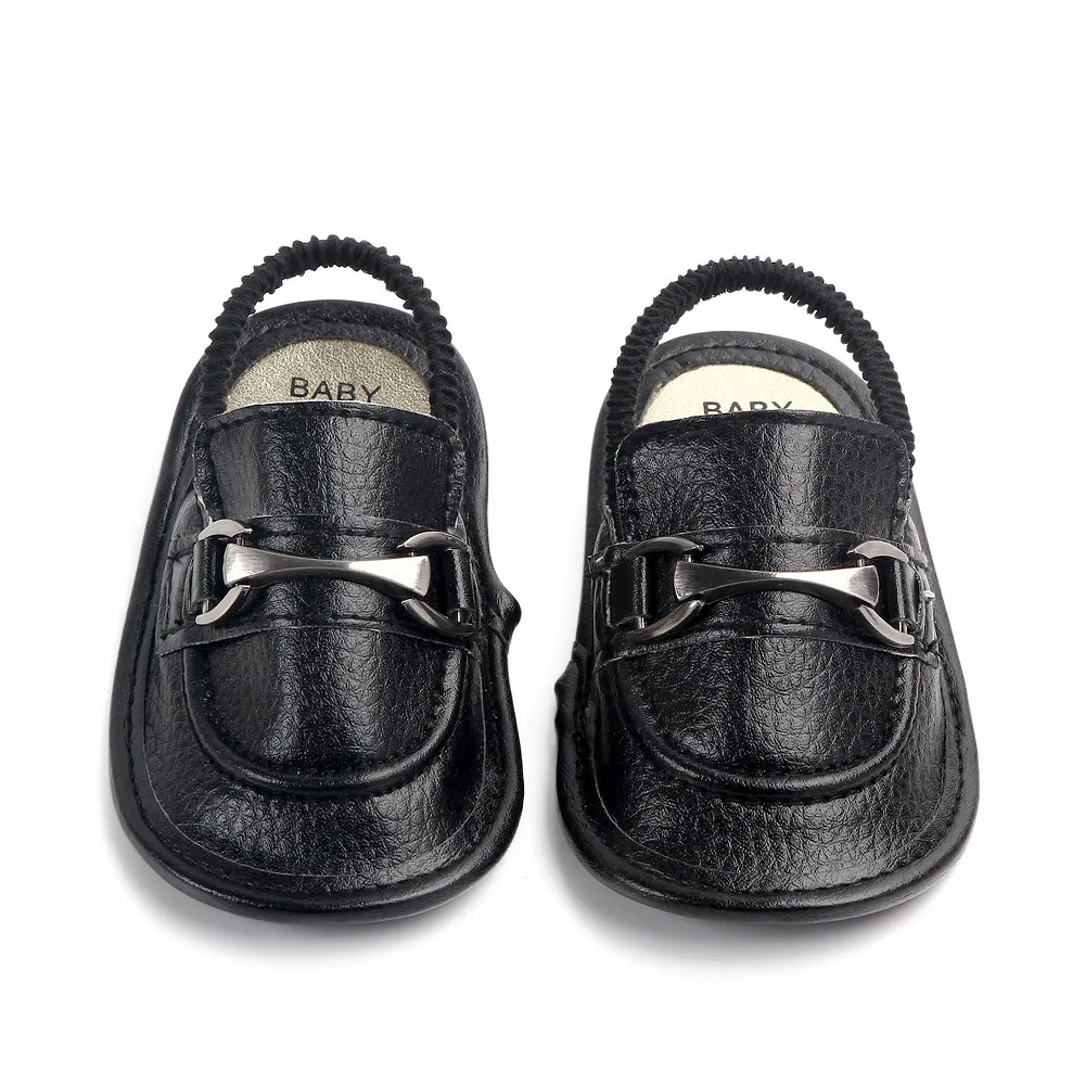 

Baby children's slippers boys PU leather waterproof baby slippers non-slip home shoes sandals learning to walk XZ29
