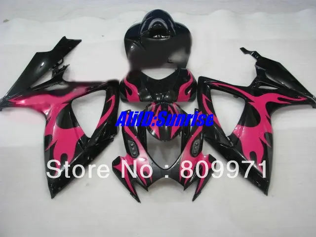 

HOT!!! Black pink Fairing kit for SUZUKI GSXR600 750 K6 06 07 GSXR600 GSXR750 GSX-R600 750 2006 2007 Fairings set+gifts