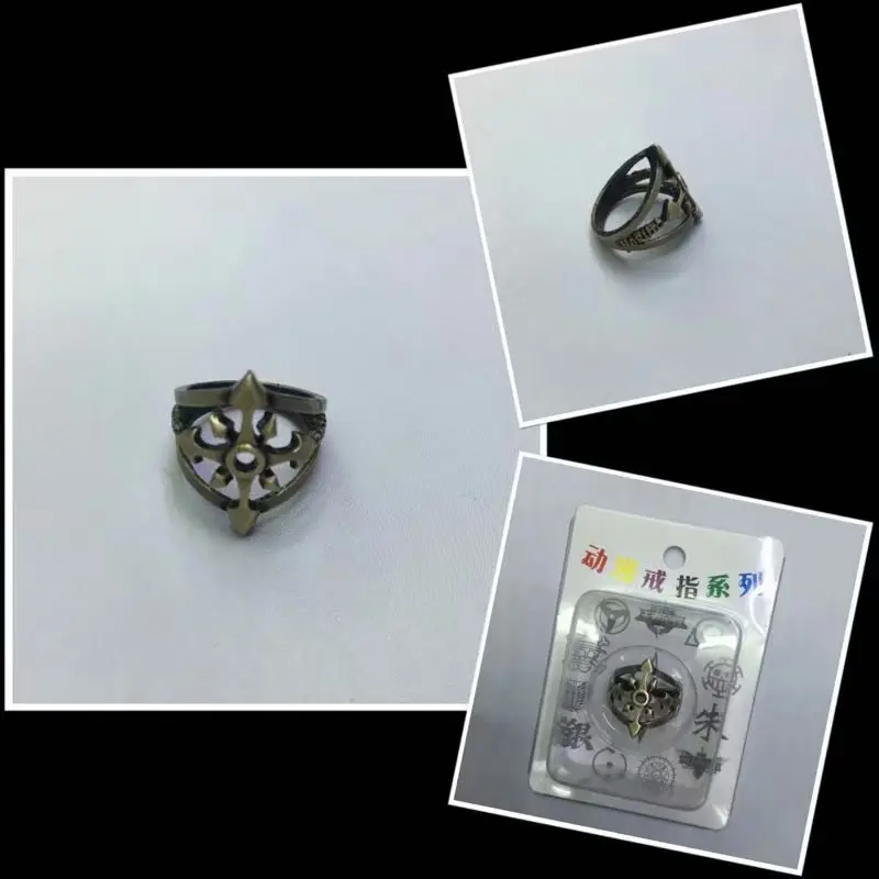 

Anime One Piece DOTA Sword Art Online Death Note SOUL EATER Naruto Yu-Gi-Oh! Fashion Pierced metal Ring model Periphery