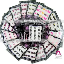 3D Дизайн ногтей Наклейки 28 шт. профессиональные смешанные французские ногтей Наклейки