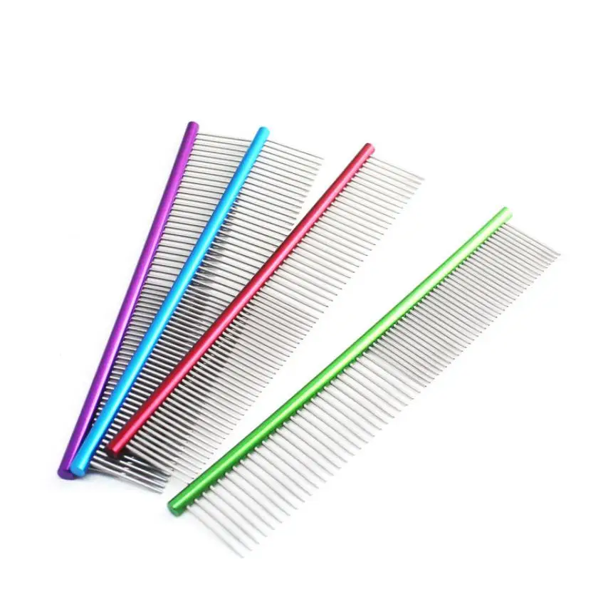 

2017 19cm High Quality Dog Comb Professional Steel Grooming Comb Dog Cat Cleaning Brush