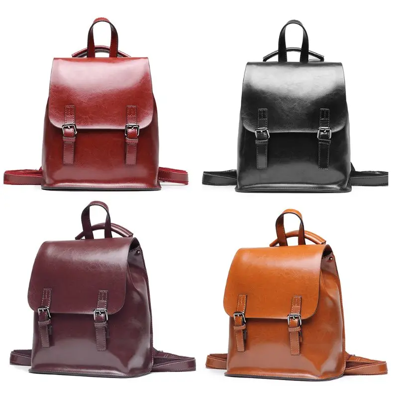 

Women's Backpack Genuine Leather Shoulder Bag Schoolbag Rucksack Travel Daypack Bookbag