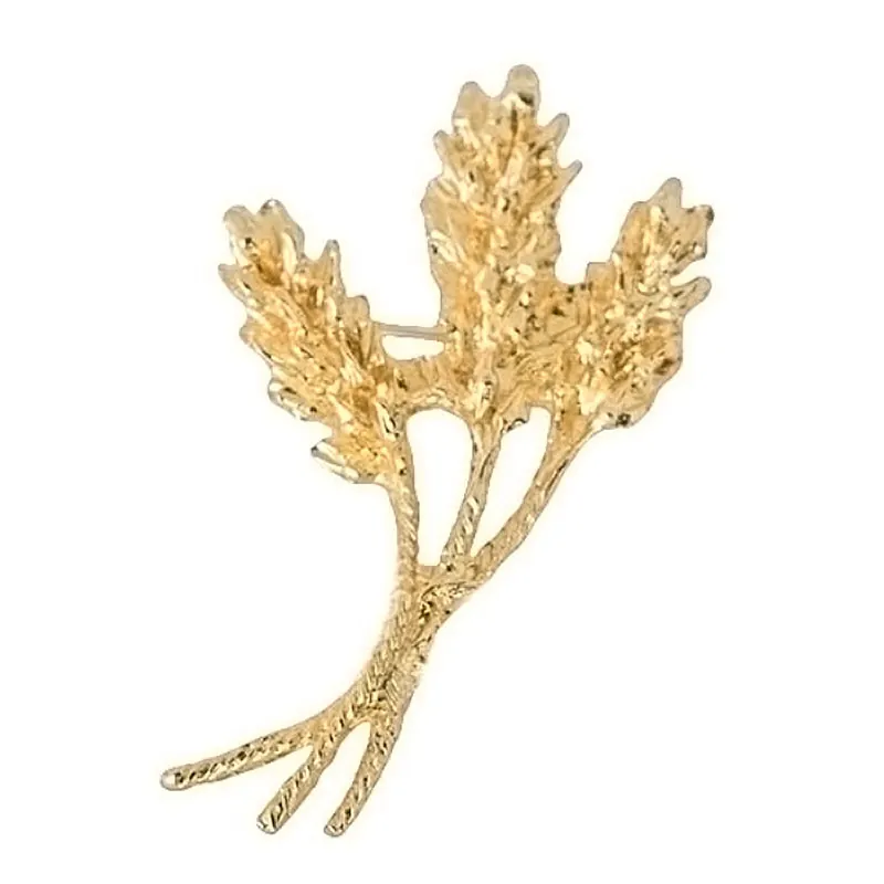 Newest Arrival Stylish Gold color Wheat Big cc Brooches For Women
