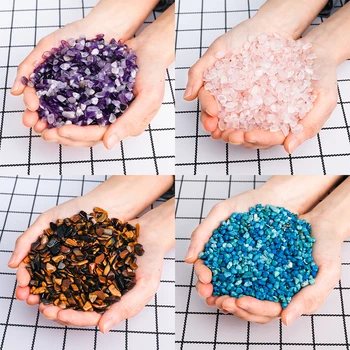 

100g Natural Stone Pink Crystal Amethysts Tiger's Eye Turquoise Beads For Jewelry Making DIY Jewelry Accessories