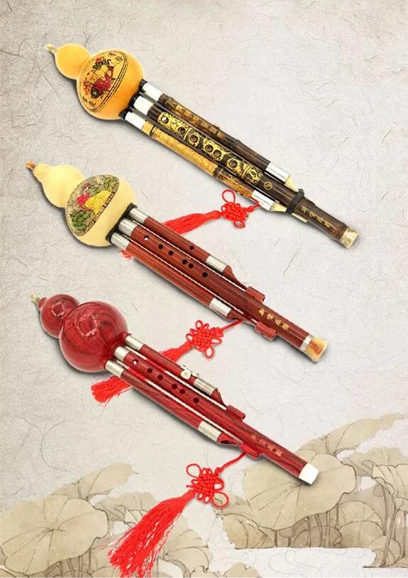 Solidwood КИТАЙСКИЙ ручной работы Hulusi традиционный Тыква Cucurbit флейта этнический Ху Лу Си музыкальный инструмент для начинающих любителей музыки