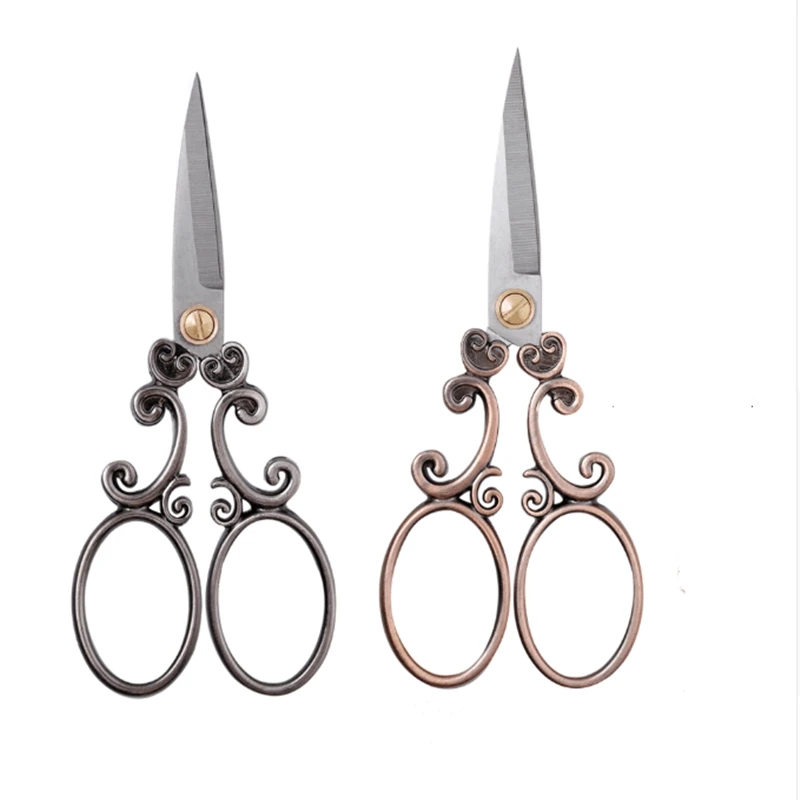 

New European Classic Stainless Steel Vintage Scissors DIY Handmade Cross-stitch Small Scissors Sewing Scissors