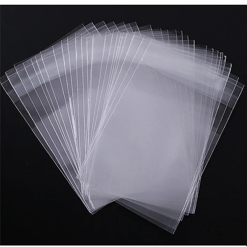

100pcs Different Size Self Adhesive Plastic Bag Self Adhesive Seal Bag Clear Resealable Bags Transparent OPP Bag Popular Selling