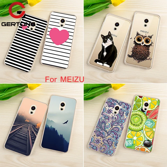 GerTong Soft Silicone TPU Cover Case For Meizu M6 Note M3 M5 Note M3S Mini M5S 5S M5C M6S S6 6S Pattern Cat Phone Back Case