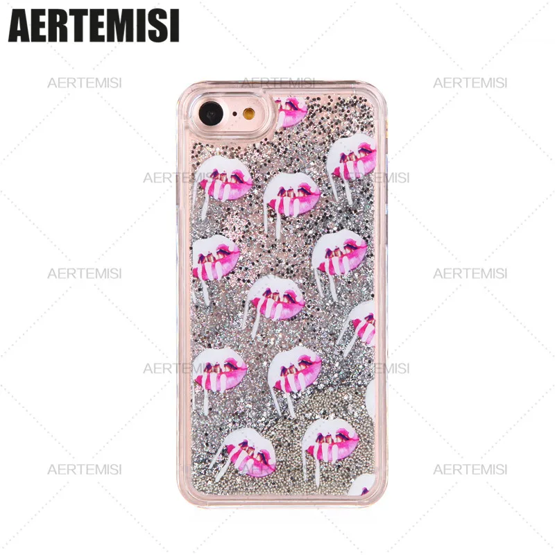 

Aertemisi Kylie Jenner Lipstick Lips Kit Cosmetics Liquid Glitter Hard Plastic Case Cover for iPhone 5 5s SE 6 6s 7 Plus