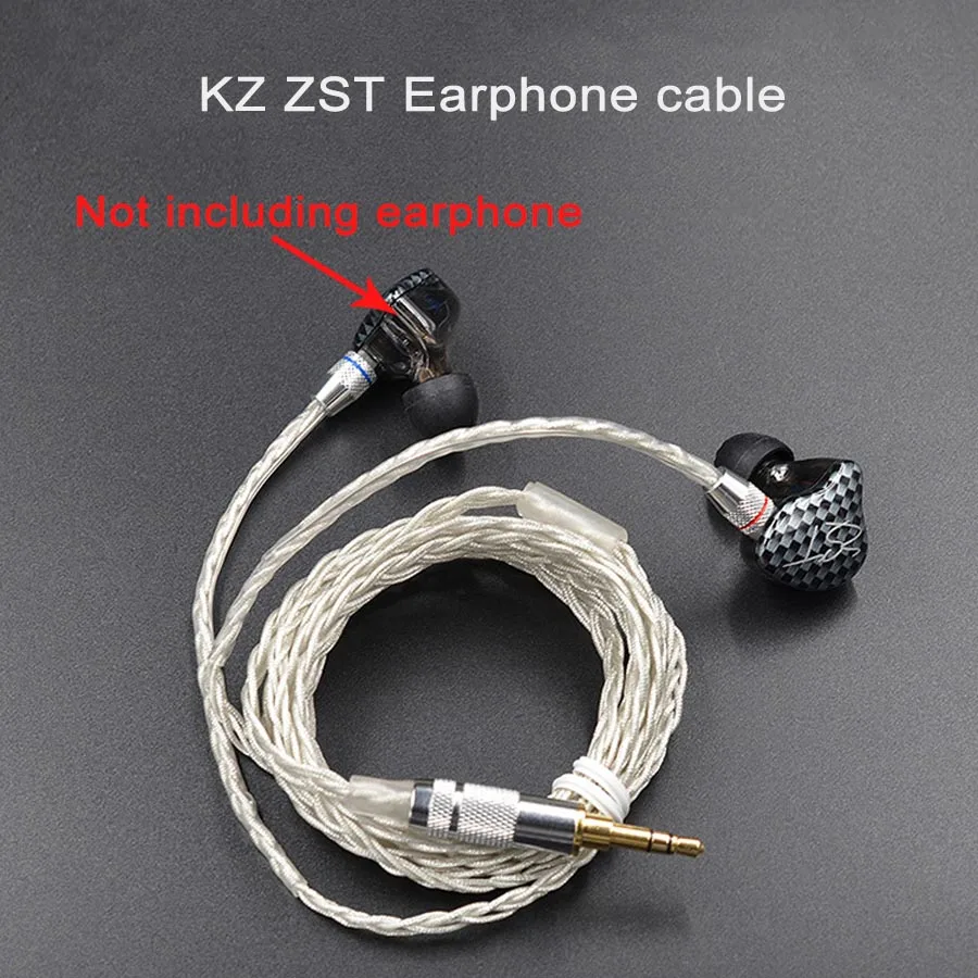 Upgrade 0.75mm Cable for KZ ZST Earphone Silver Plating Line