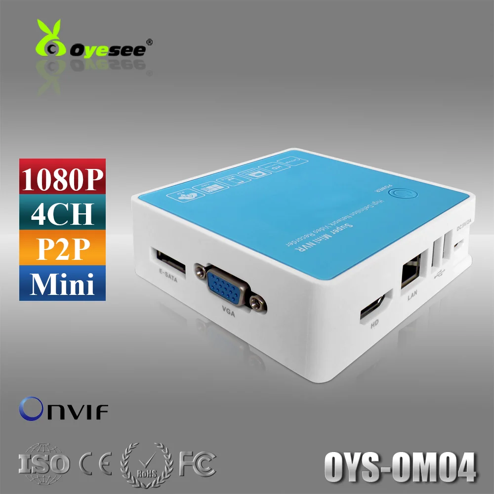4CH Черный Onvif 1080 P Сетевой Видеорегистратор Full HD Mini NVR для IP Камеры с HDMI и VGA Выход
